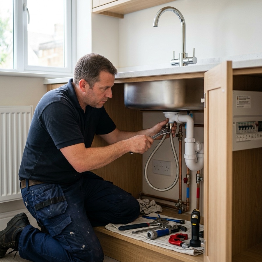 Bathroom or kitchen plumbing
