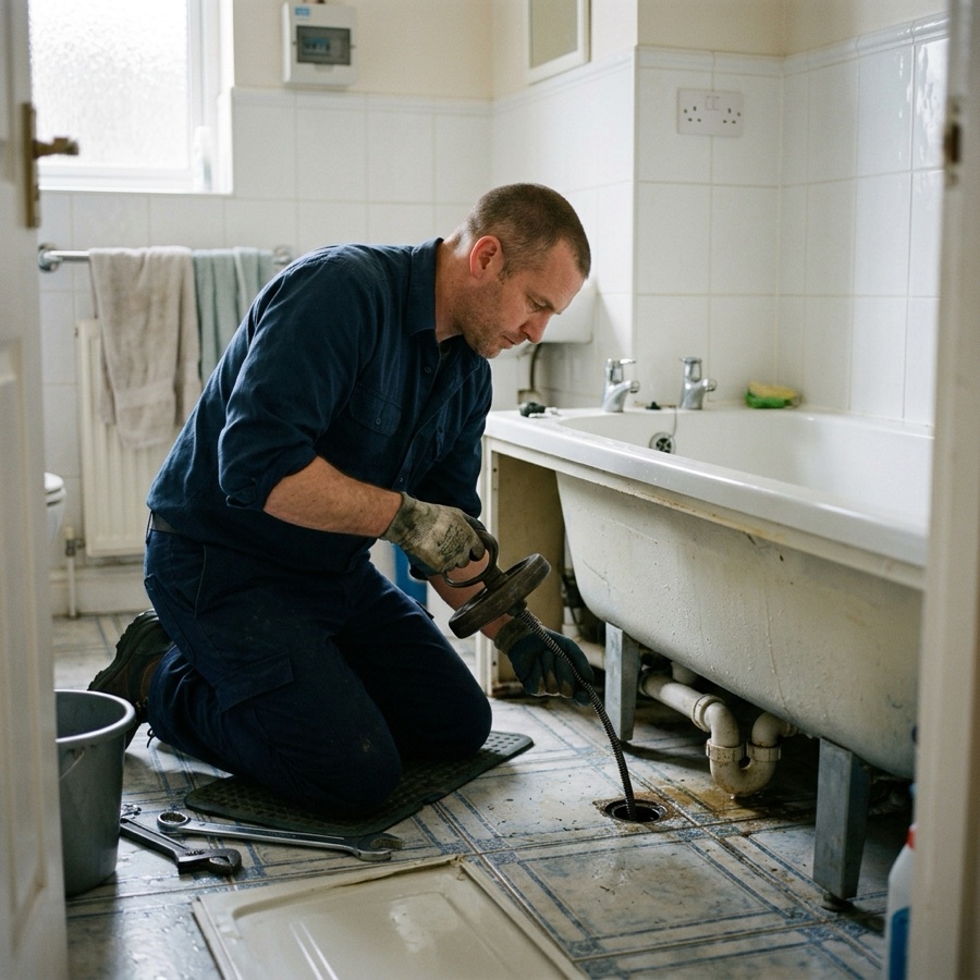 Blocked sink, bath or toilet